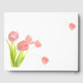 Elegante Soft Pink Tulips Gästebuch (Rückseite)