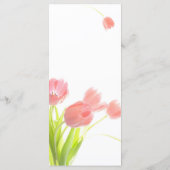 Elegante Soft Pink Tulips Menükarte (Rückseite)