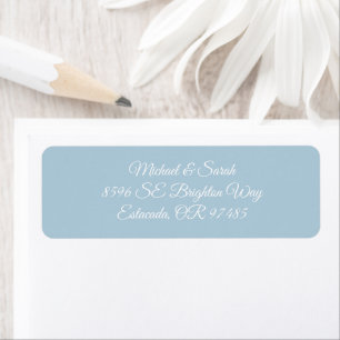 Elegante Soft Winter Blue Rücksendeadresse