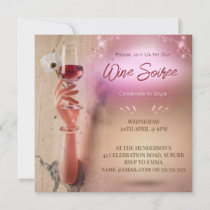 Elegante Soiree-Cocktail-Decoupage-Einladung Einladung