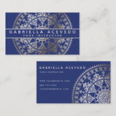 Elegante SolarMandala Businesscards - Gold Visitenkarte (Vorne/Hinten)