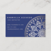 Elegante SolarMandala Businesscards - Gold Visitenkarte (Rückseite)