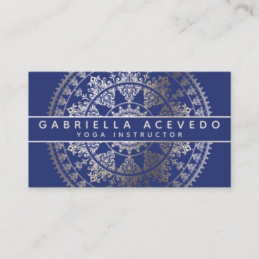 Elegante SolarMandala Businesscards - Gold Visitenkarte (Vorderseite)