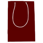 Elegante Solid Burgundy Red Medium Geschenktasche Mittlere Geschenktüte (Vorderseite)