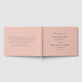 Elegante Solid Color Dusty Blush Pink Wedding Gästebuch (Voll)