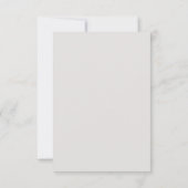 Elegante Solid Color Gray Wedding RSVP Karte (Rückseite)
