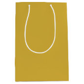 Elegante Solid Gold Medium Geschenktasche Mittlere Geschenktüte (Vorderseite)