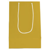 Elegante Solid Gold Medium Geschenktasche Mittlere Geschenktüte (Rückseite)
