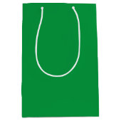 Elegante Solid Green Medium Geschenktasche Mittlere Geschenktüte (Vorderseite)