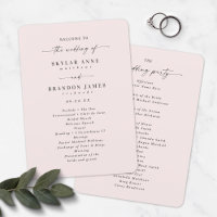 Elegante Solid Porcelain Pink Hochzeit Zeremonie