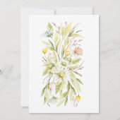 Elegante Sommer Blume Grüne Christliche Hochzeit Einladung (Rückseite)