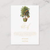 Elegante Sommer Orange Fruchthochzeiten Details Begleitkarte (Vorderseite)