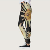 Elegante Sommer Sonnenblumen Freundin schwarz Leggings (Links)