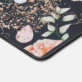 elegante sommerblumenfarbene monogramm schreibtischunterlage (Ecke)