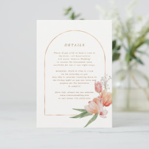 Elegante Sommergarten-Blumen-Hochzeitsinformations Begleitkarte