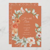 elegante Sommergarten mit Blumenkarte Save the Dat Save The Date (Vorne/Hinten)