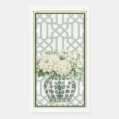 Elegante Sommergarten-Soirée Blumige Monogramm  Serviette (Vorderseite)