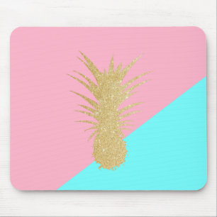 elegante SommergoldGlitterananas-Rosaminze Mousepad