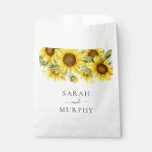 Elegante Sommerhochzeit mit Sonnenblumen Geschenktütchen (Vorderseite)