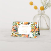 Elegante Sommerhochzeit Platzkarte (Rückseite)