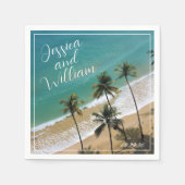 Elegante Sommerhochzeit Serviette (Vorderseite)