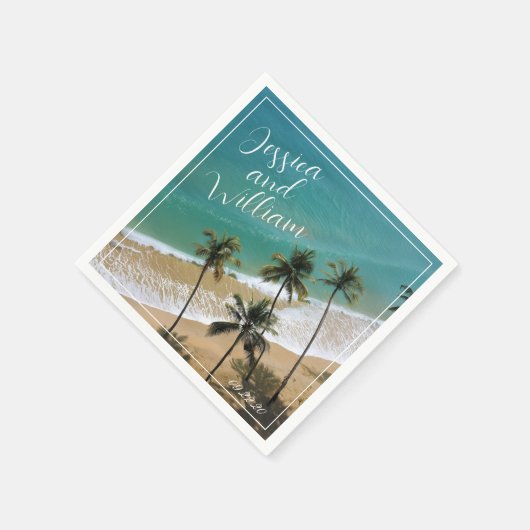 Elegante Sommerhochzeit Serviette (Ecke)