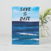 Elegante Sommermeer-Wellen-Beach-Einladung Einladung (Stehend Vorderseite)