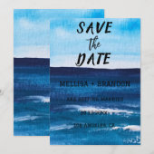 Elegante Sommermeer-Wellen-Beach-Einladung Einladung (Vorne/Hinten)