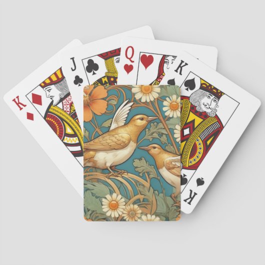 Elegante Songbird Playing Cards Spielkarten (Rückseite)