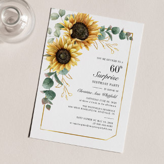 Elegante Sonnenblume 60. Geburtstagsparty
