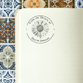 Elegante Sonnenblume/ Aus der Bibliothek von / Nam Gummistempel