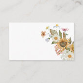 Elegante Sonnenblume Begleitkarte (Rückseite)