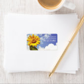 Elegante Sonnenblume Boho Personalisierte Rücksend Adressaufkleber (Insitu)