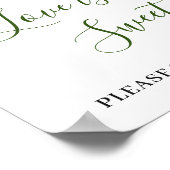 Elegante Sonnenblume Eukalyptus Liebe ist süße Hoc Poster (Ecke)