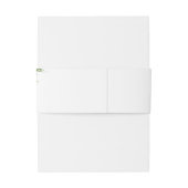 Elegante Sonnenblume Eukalyptus Wasserfarbenhochze Einladungsbanderole (Rückseitenbeispiel)