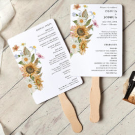 Elegante Sonnenblume Fächer