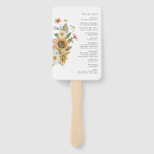 Elegante Sonnenblume Fächer (Rückseite)