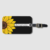 Elegante Sonnenblume Gepäckanhänger (Vorderseite (Horizontal))