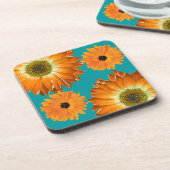 Elegante Sonnenblume Getränkeuntersetzer (Linke Seite)