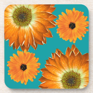 Elegante Sonnenblume Getränkeuntersetzer