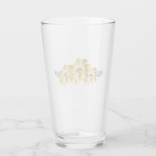 Elegante Sonnenblume-Gläser Glas (Rückseite)