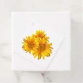 Elegante Sonnenblume Hochzeitgelbe Blüte Geschenkanhänger (Beispiel)