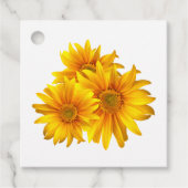 Elegante Sonnenblume Hochzeitgelbe Blüte Geschenkanhänger (Vorderseite)