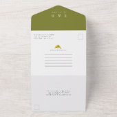 Elegante Sonnenblume Hochzeitliches Wasser UAWG All In One Einladung (Außenbereich)