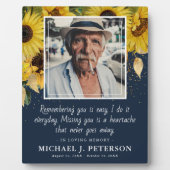 Elegante Sonnenblume im Foto der Gedächtniswahrneh Fotoplatte (Vorderseite)