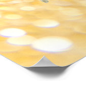 Elegante Sonnenblume Sparkle Black Butterfly Gold Poster (Ecke)