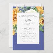 Elegante Sonnenblume Toskanische Brautpaare Einladung (Vorderseite)