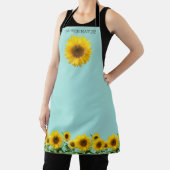 Elegante Sonnenblumen auf Hellblau Schürze (InSitu)