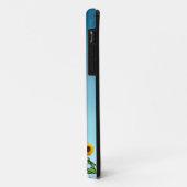 Elegante Sonnenblumen auf Sky Blue Case-Mate iPhone Hülle (Hinten/Links)