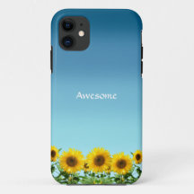 Elegante Sonnenblumen auf Sky Blue